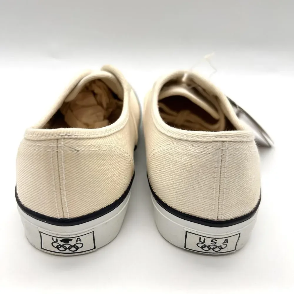 Vintage USA Olympic Shoes Mens Size‎ 8 Canvas Lace Up JC Penney 90s Sneakers